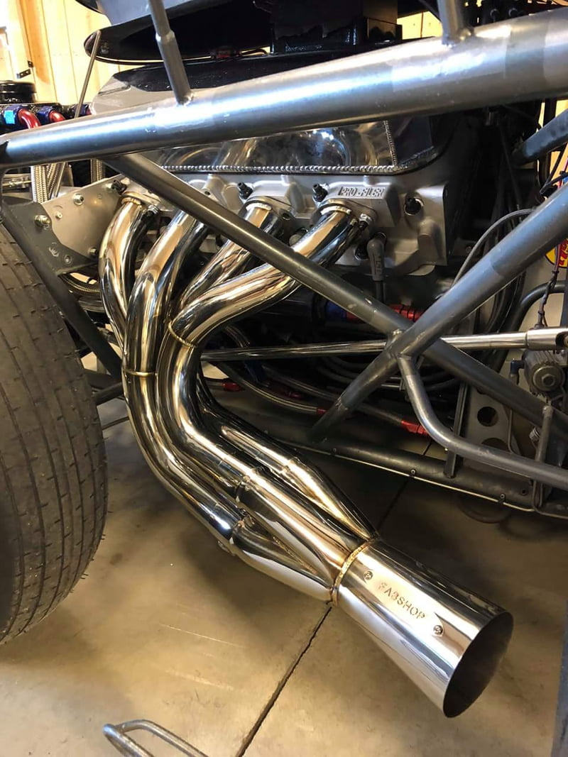 BBC Stainless Steel Dragster Headers (Downswept) - Mike’s Fab Shop Inc.